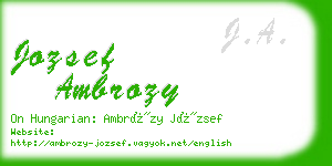 jozsef ambrozy business card